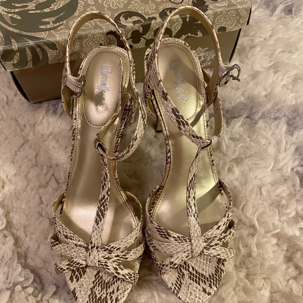 Limelight Snakeskin Heels View 4